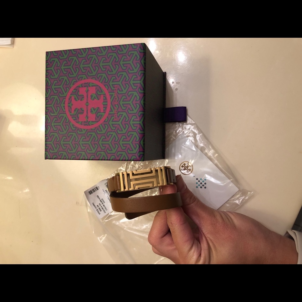 Tori Burch Fitbit flexible leather band